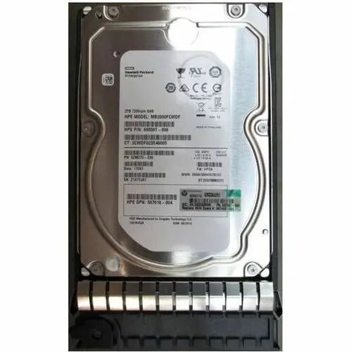 HPE SOURCING Certified Pre-Owned 2TB 3.5-Inch SAS Hard Drive (Part No. 867463-001-RF)