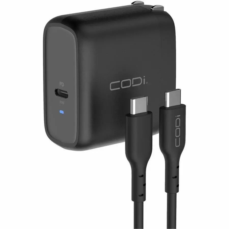 CODi 65W GaN Wall Charger with USB-C - Compact Fast Charging Adapter