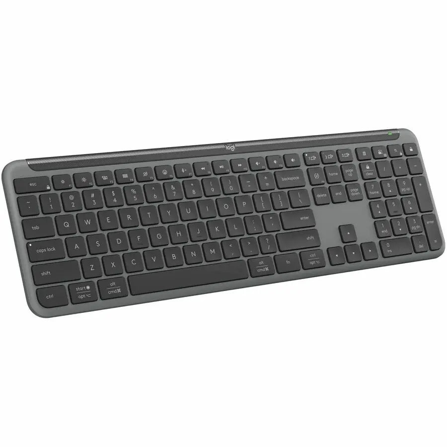 Logitech Signature Slim K950 Wireless Keyboard, Sleek Design, Quiet Typing, Bluetooth, Multi-OS, Graphite