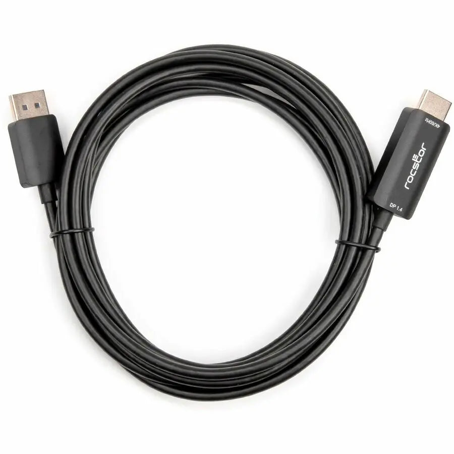 Rocstor Y10C787-B1 DisplayPort 1.4 to HDMI Active Adapter Cable, 10ft, 4K UHD, HDR, Gold-Plated Connectors