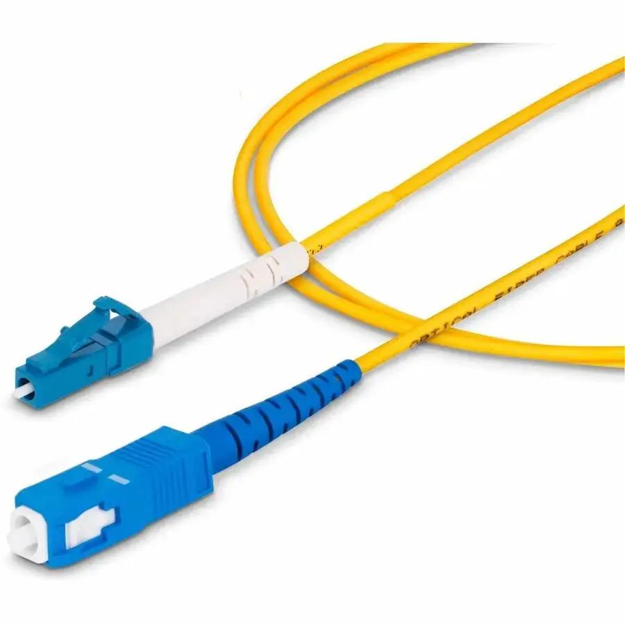 StarTech.com SPSMLCSCOS22M Fiber Optic Simplex Patch Network Cable - OS2 Single Mode, 2 Meters, LC/SC UPC, Yellow by StarTech.com