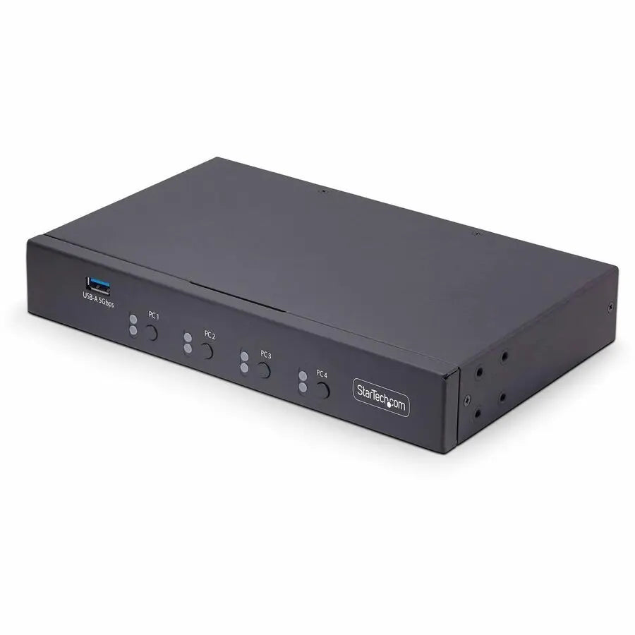 StarTech.com 4-Port KM Switch with Mouse Roaming, USB 3.2 and Audio Support