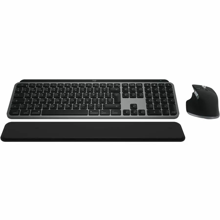 Logitech MX Keys S Combo for Mac, Wireless Keyboard and Mouse With Palm Rest, Bluetooth, Space Gray