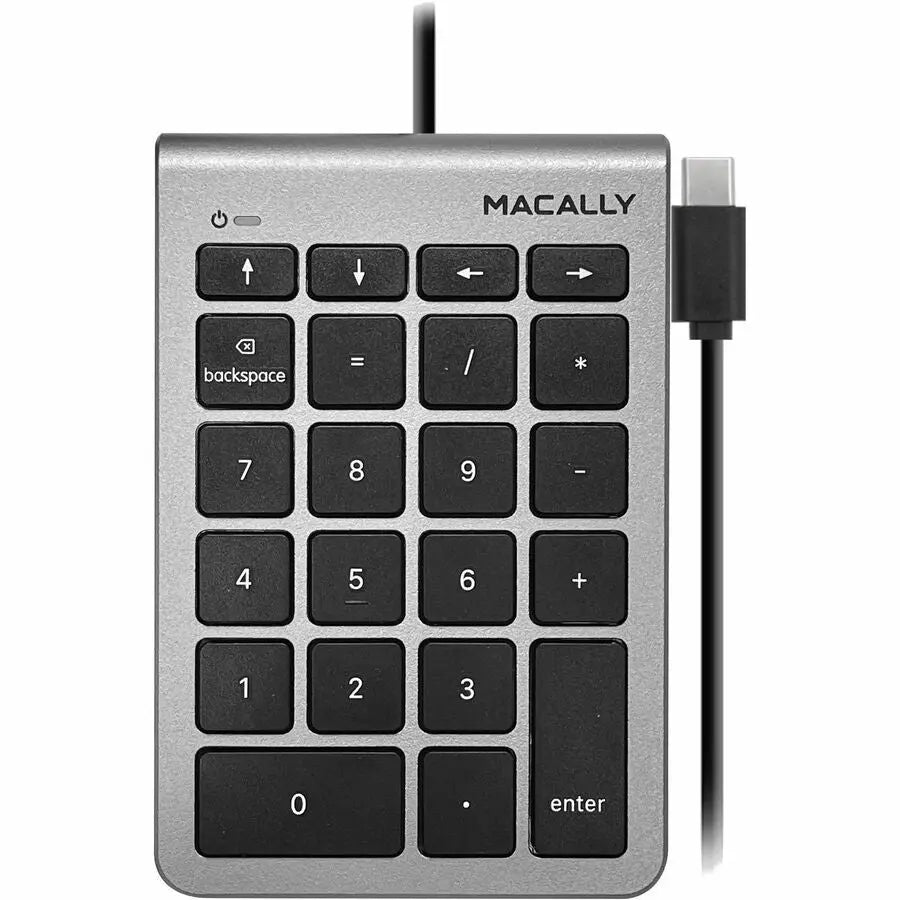 Macally UCNUMKEY22SG 22-Key USB-C Numeric Keypad for Mac and PC in Space Gray