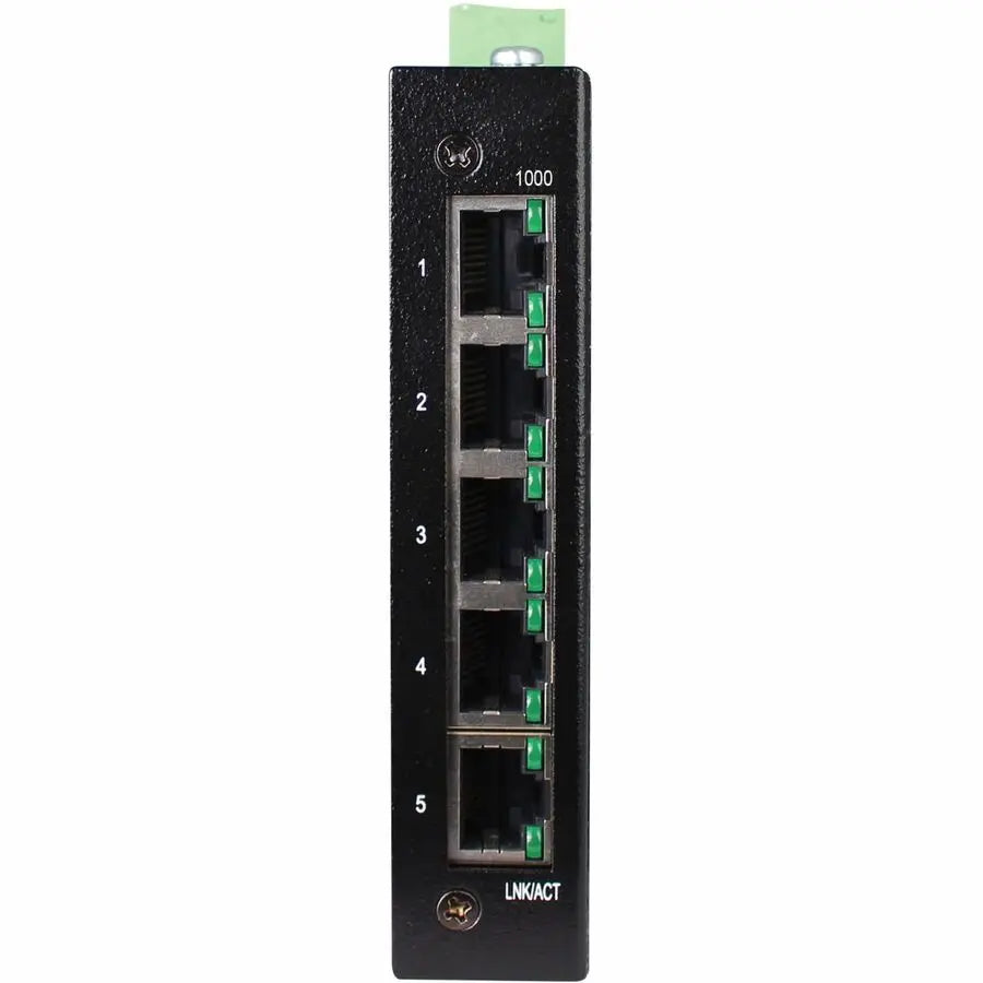 Eaton Tripp Lite Series NGI-U05E 5-Port Industrial Gigabit Ethernet Switch with EIP QoS, Rugged Metal Housing, and DIN/Wall Mounting