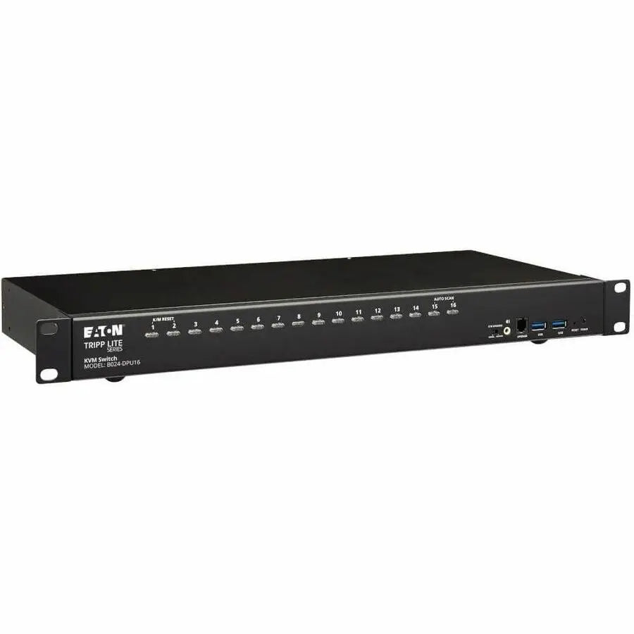 Eaton Tripp Lite Series B024-DPU16 16-Port DisplayPort/USB KVM Switch with Audio, 4K Resolution and Rack Mountable Design