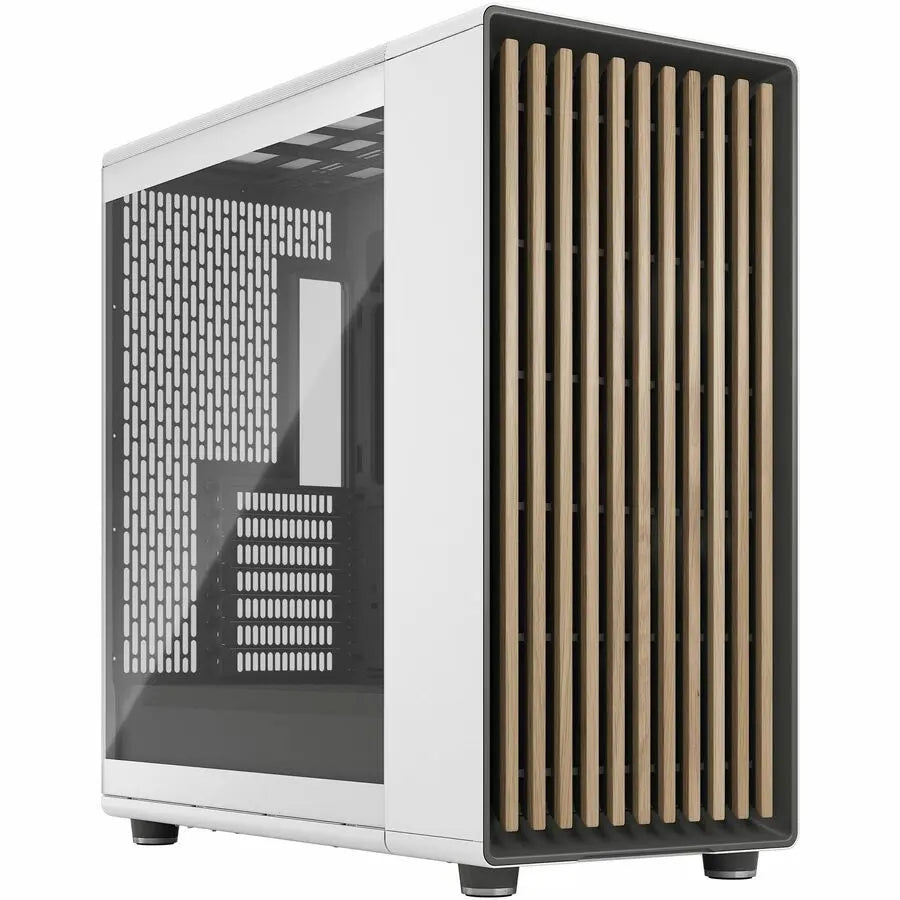 Fractal Design North XL Gaming Computer Case - Chalk White with Natural Oak and Walnut Finish