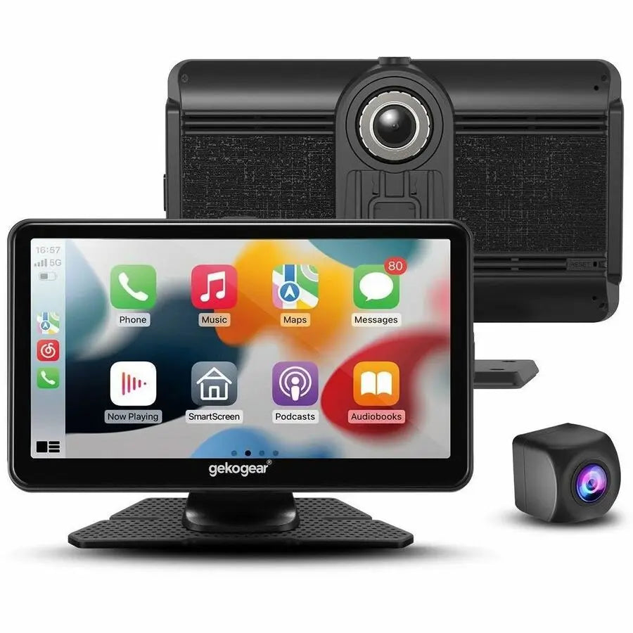 GekoGear Orbit C110 7-Inch Infotainment Display with Dash Cam and Backup Camera