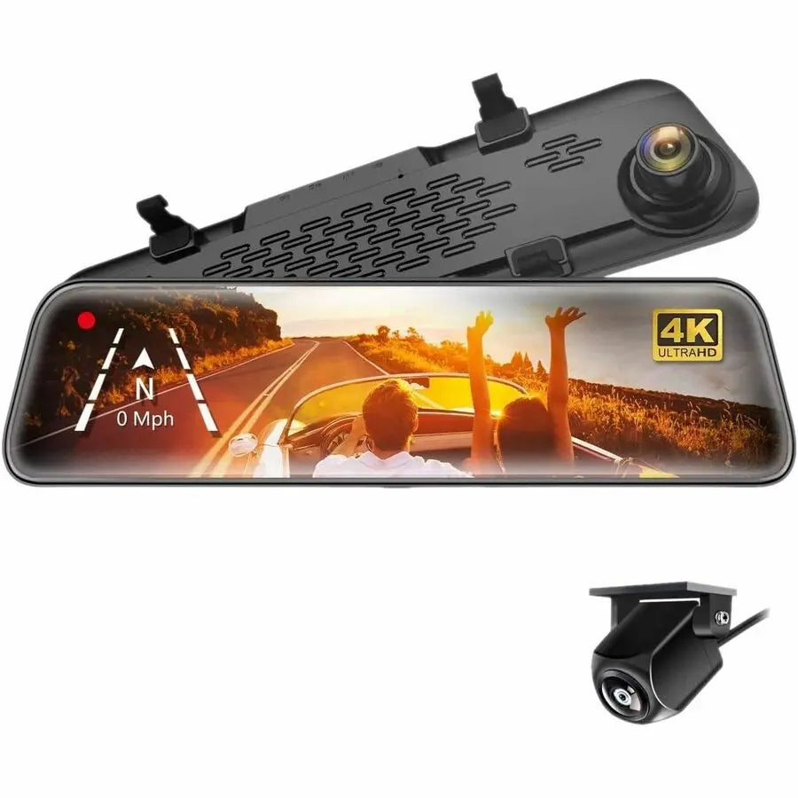 GekoGear Orbit D400 4K Rearview Mirror Dash Cam with 1080P Backup Camera