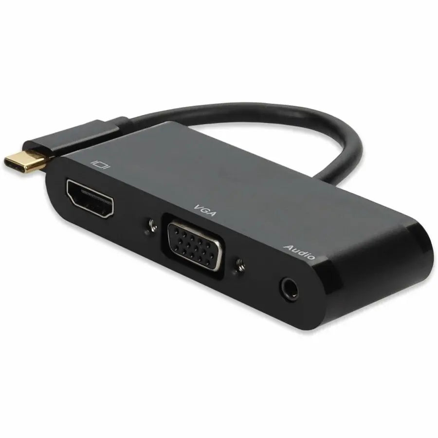 AddOn USB 3.1 (C) to HDMI, VGA, and USB 2.0 Adapter - Black