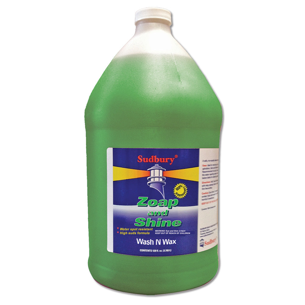 Sudbury Zoap & Shine Gallon - Heavy-Duty Cleaner and Shine for Vehicles and Surfaces