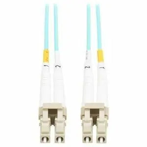 Eaton Tripp Lite Series N820-10M-TAA OM3 Multimode Fiber Optic Patch Cable – 10 Gb Ethernet, Duplex LC Connectors, Aqua OFNP Jacket