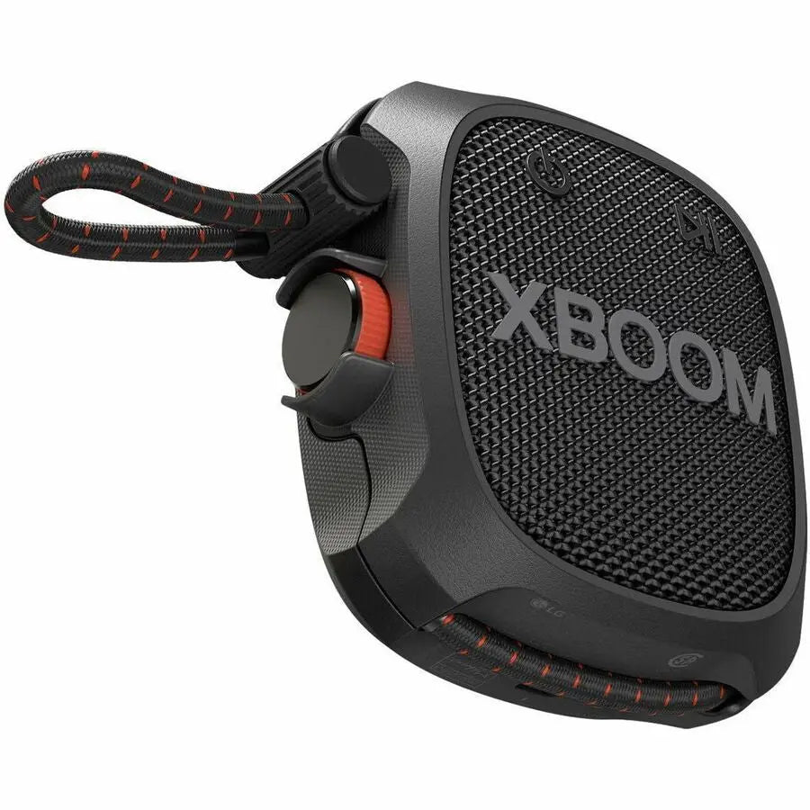 LG XBOOM Go XG2T Portable Bluetooth Speaker System - 5W RMS, Waterproof, Dustproof, 10-Hour Battery - Black
