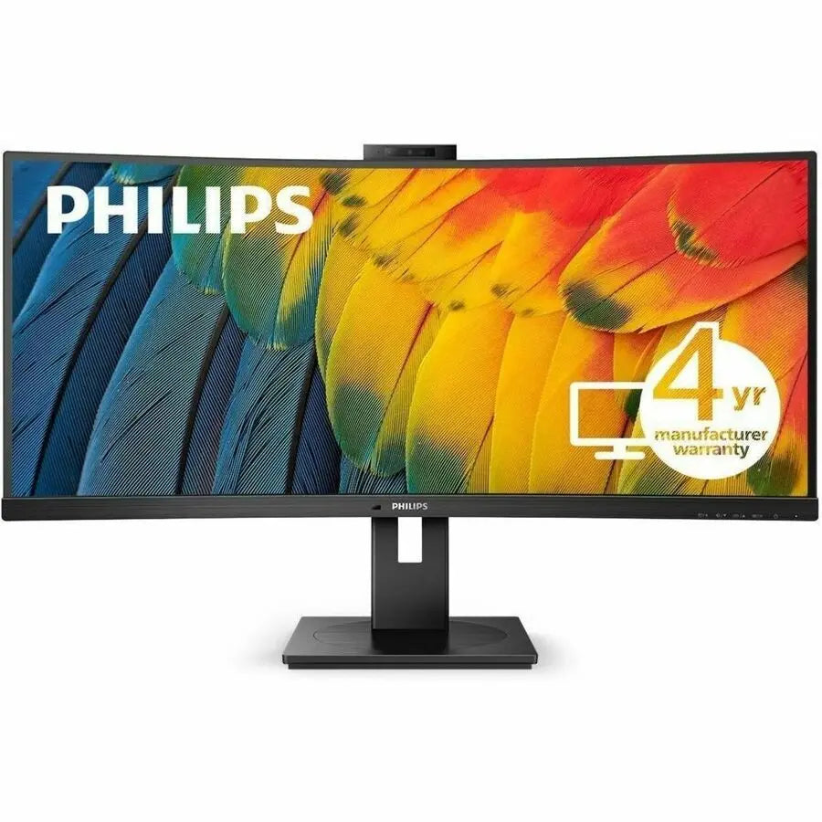 PHILIPS 34B1U5600CH 34 inch Monitor, Curved , LED, UltraWide QHD, USB-C (100W), Webcam, 4 Year Manufacturer Warranty- 34"