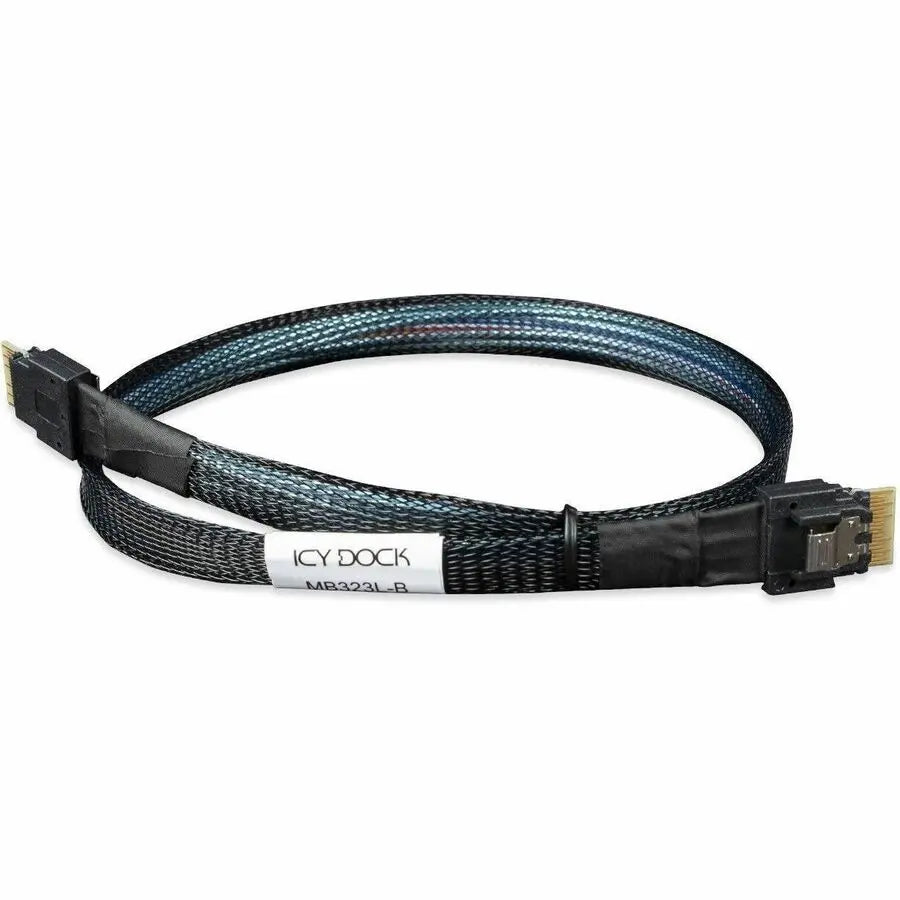 Icy Dock MB323L-B SlimSAS 4i SFF-8654 Data Transfer Cable, 0.5 meters