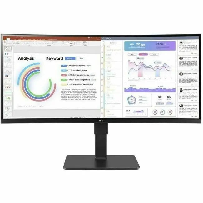 LG 34BQ77QE-B 34-Inch Curved WQHD IPS LED Monitor with USB-C and HDR10
