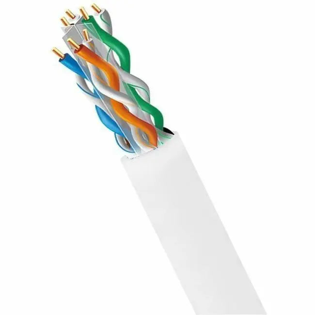 4XEM 1000ft CAT6 Riser Bulk Ethernet Cable - Pure Copper, 550MHz Performance, White