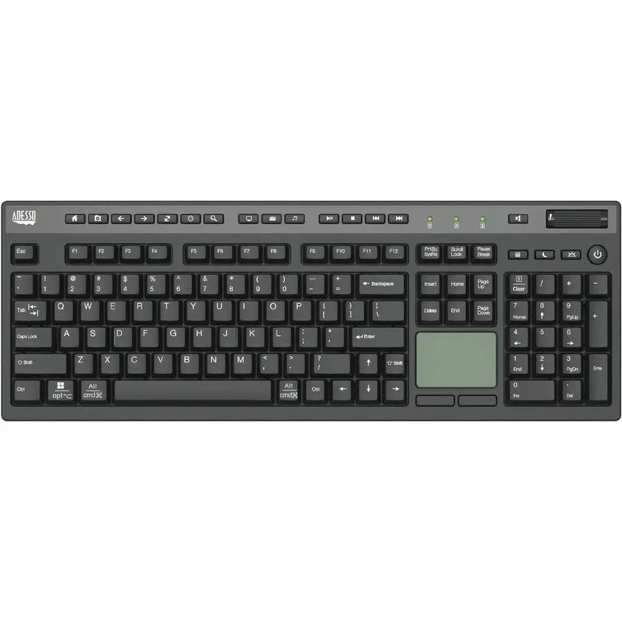 Adesso AKB-445UB Multi-Channel Full-Size Touchpad Keyboard for Windows, Mac, and Android
