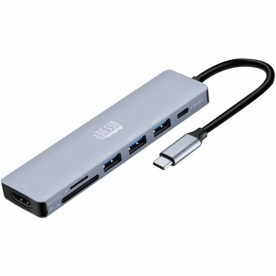 Adesso AUH-4025 7-in-1 USB-C Docking Station with 4K HDMI and Multiple Ports