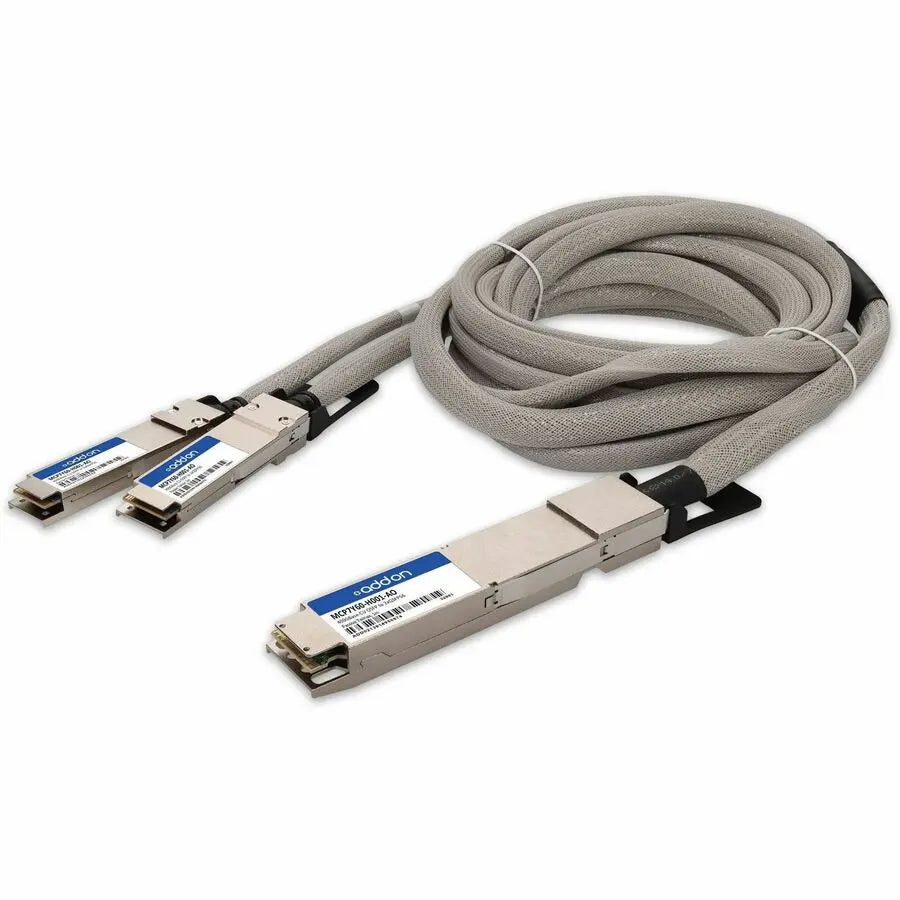 AddOn Mellanox MCP7Y60-H001-AO 400GBase-CU OSFP to 2xQSFP56 Passive Copper Twinax Cable – 1 Meter