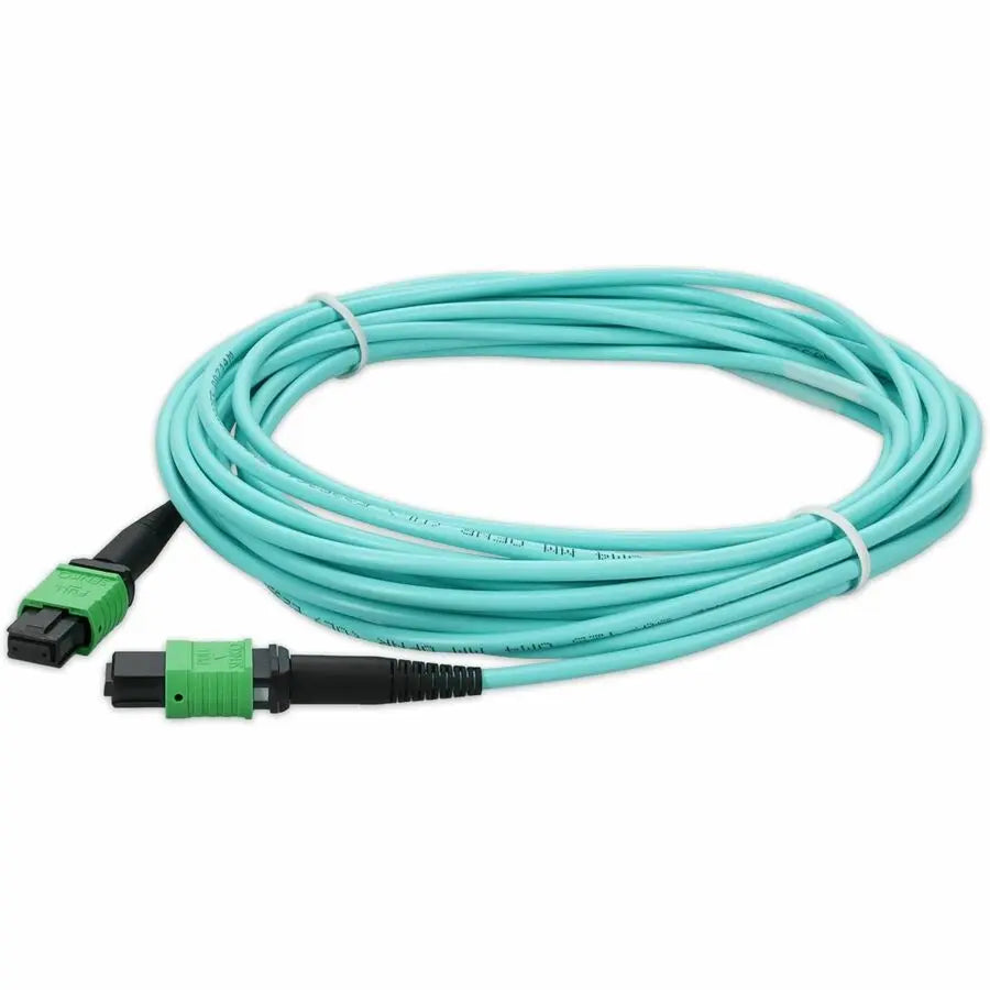AddOn MFP7E10-N007-AO 7m Angled MPO to MPO Fiber Optic Network Cable - Aqua OM4 Crossover Patch Cable