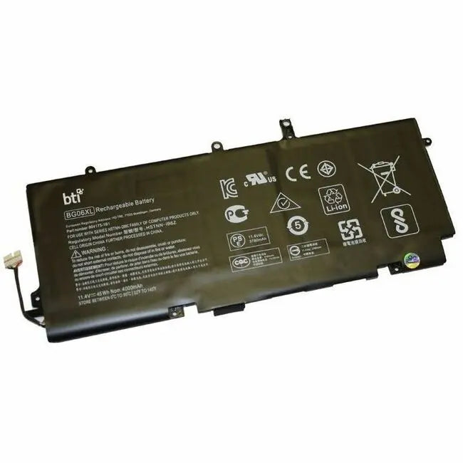 Battery Technology Inc. 805096-005-BTI 6-Cell 11.4V Li-Ion Notebook Battery for HP EliteBook 1040 G3