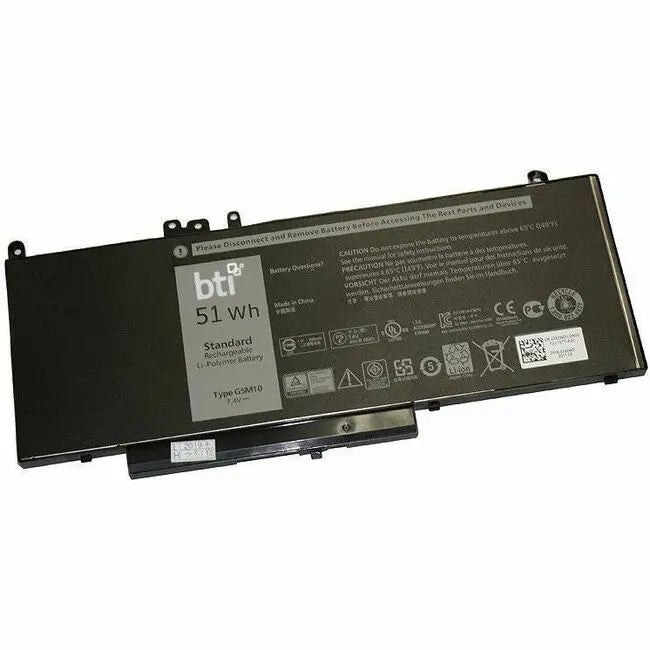 BTI 451-BBLK-BTI 7.4V 51Wh Lithium-Ion Notebook Battery for Dell Latitude E5450 & E5550