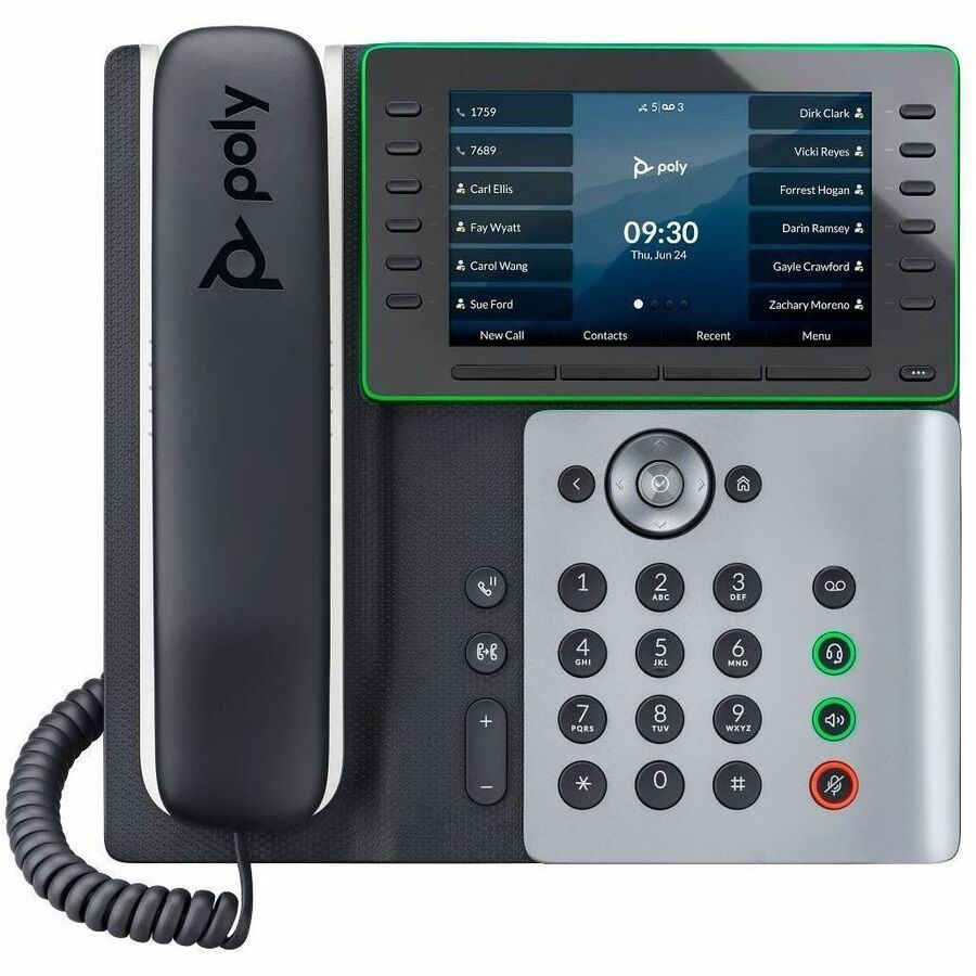 Poly Edge E550 IP Phone with PoE – TAA Compliant and Wi-Fi Ready