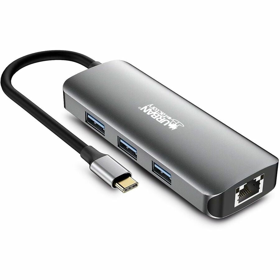 Urban Factory HUBEE 7-in-1 USB-C Docking Station with 100W Power Delivery, Dual 4K HDMI and Gigabit Ethernet, MHC55UF