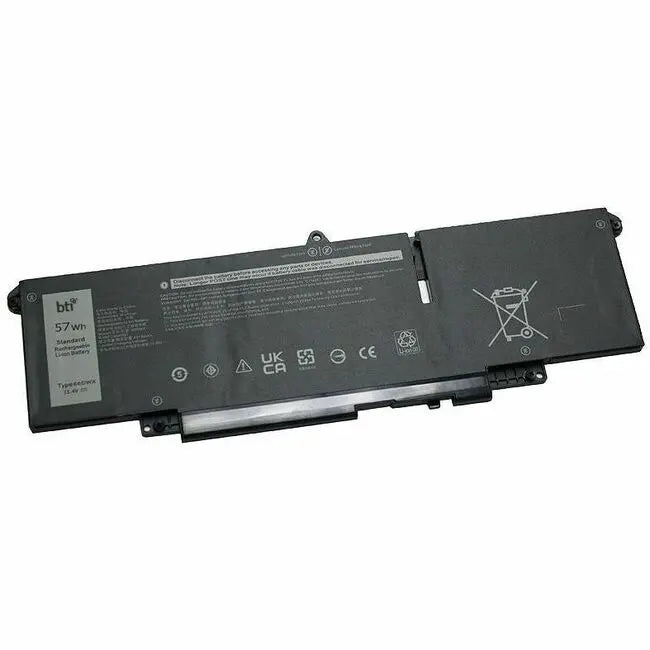 Battery Technology Inc. 66DWX-BTI 11.4V 57Wh Lithium-Ion Battery for Dell Latitude 13 7340, 14 7440, 16 7640
