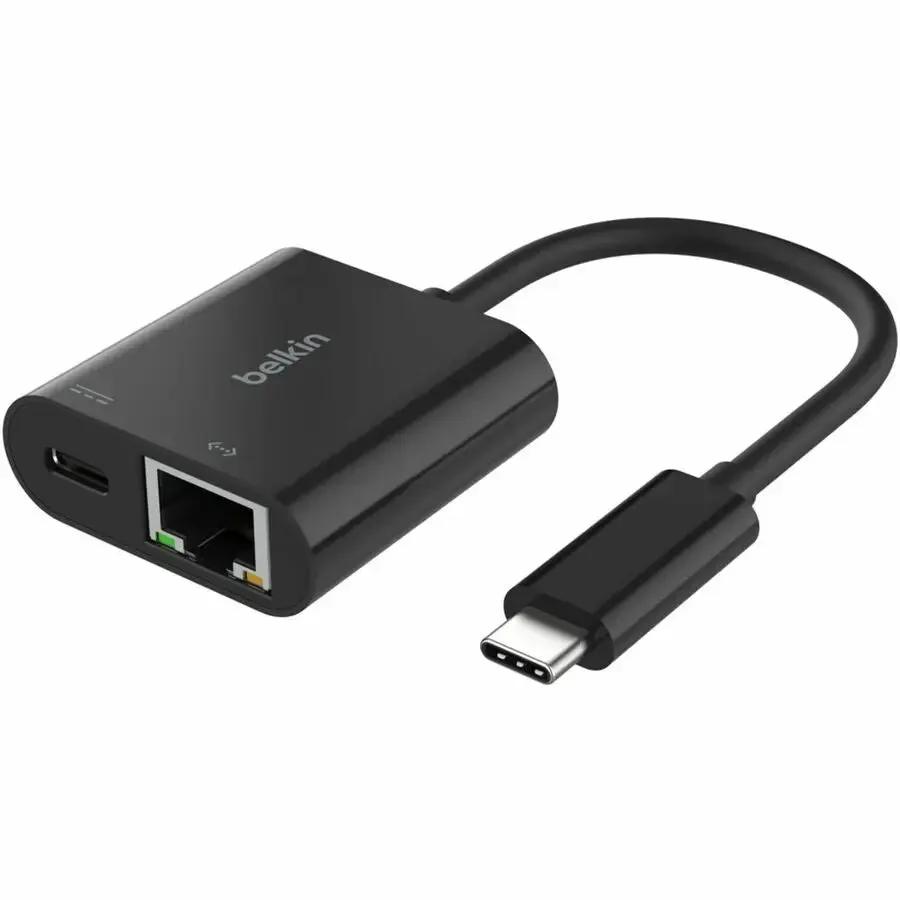 Belkin Connect USB-C to Ethernet + Charge Adapter 100W – Portable High-Speed Ethernet and Power Solution by Belkin International, Inc