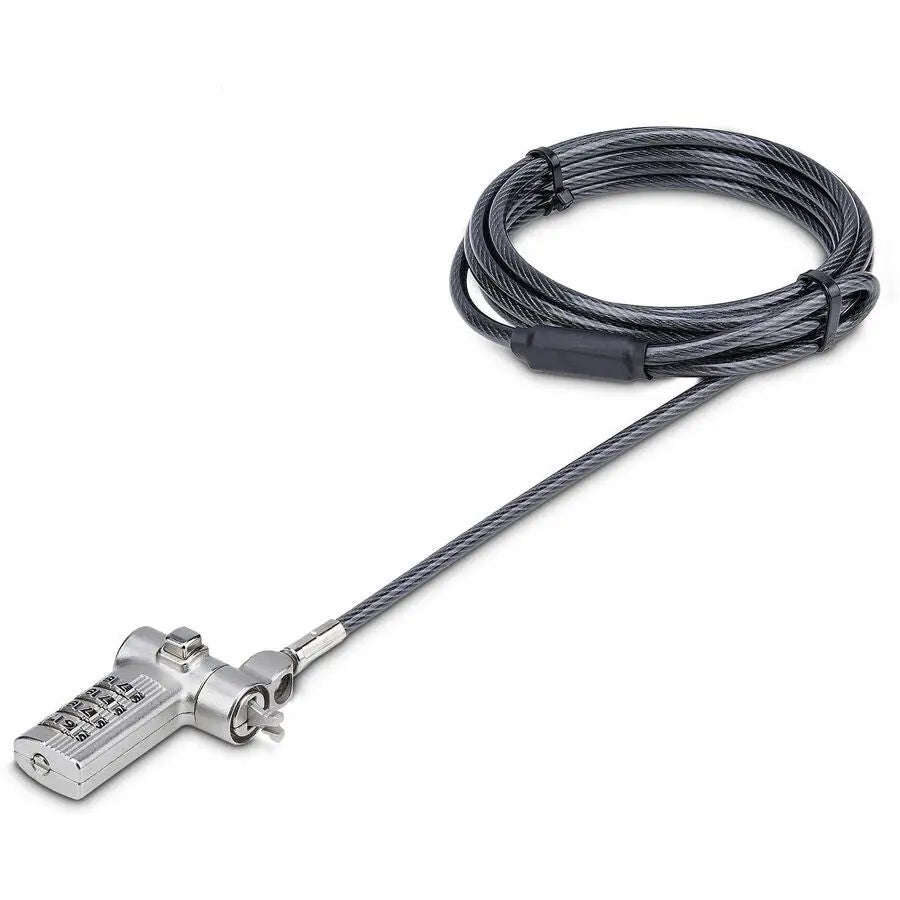 StarTech.com 25-Pack Universal Laptop Lock with 6.6ft Cut-Resistant Cable and Serialized Combo - Compatible with Noble Wedge®, Nano, K-Slot