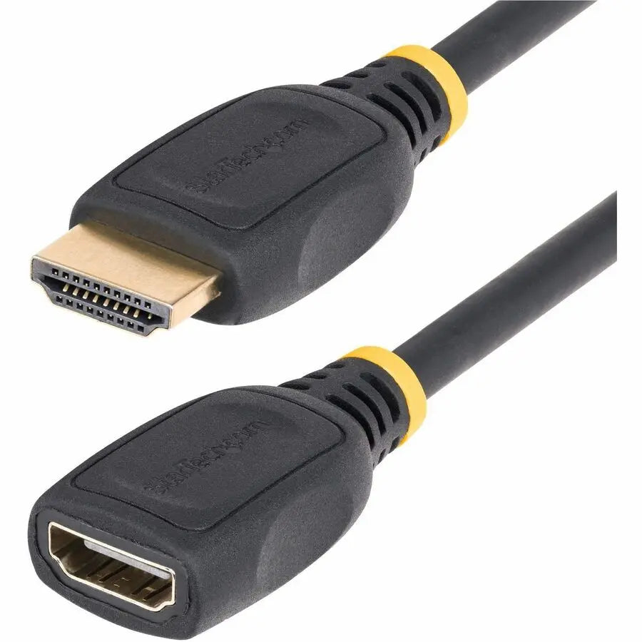 StarTech.com 18-inch HDMI 2.0 Extension Cable with Port Saver, 4K 60Hz Support