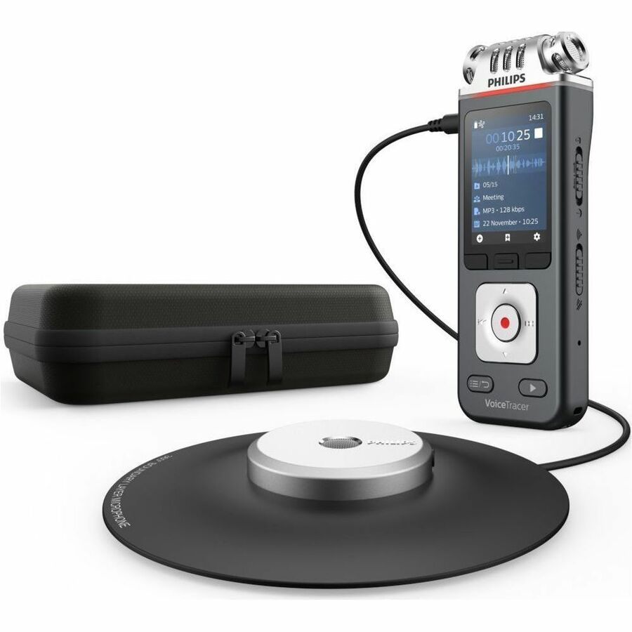 Philips Speech Processing Solutions VoiceTracer DVT8115 Meeting Recorder with 360° Microphone and Speech-to-Text