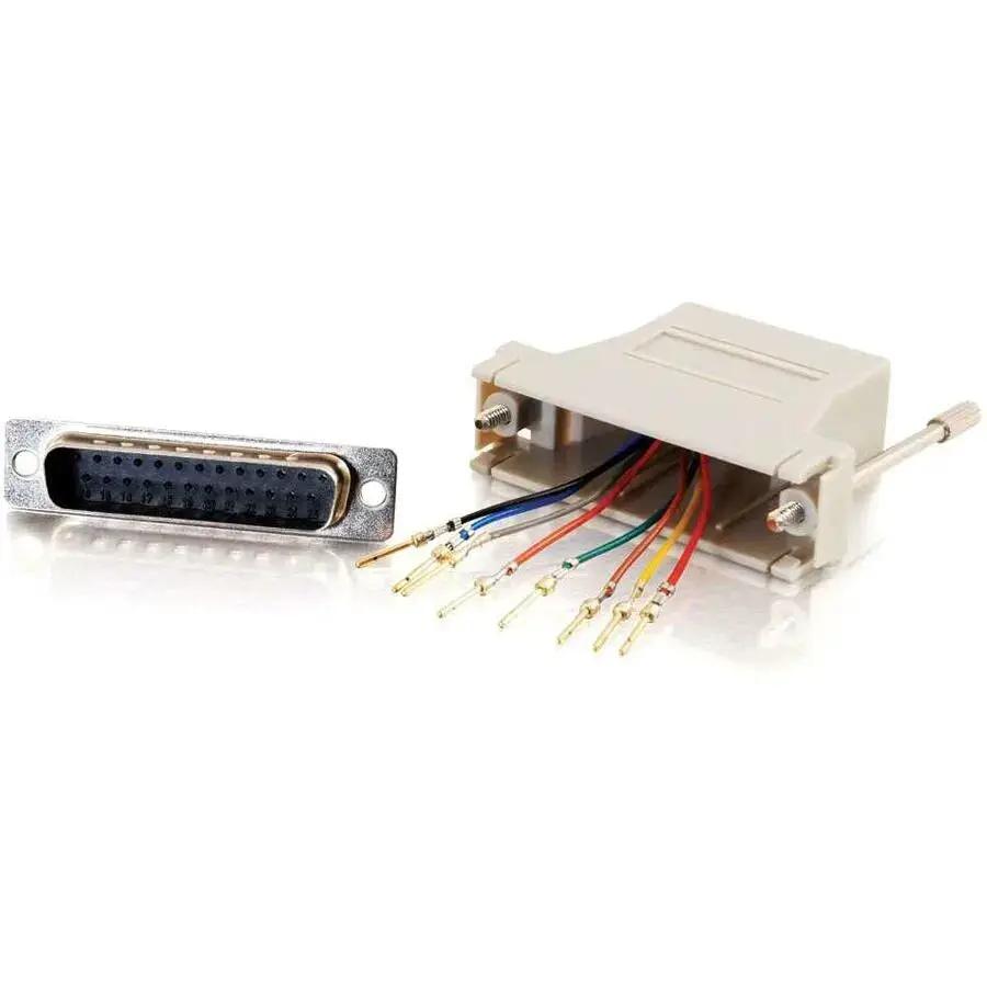 C2G RJ45 to DB25 Male Modular Adapter - Gray by Legrand Group Part 02934 by Legrand Group
