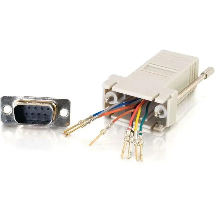 C2G RJ45 to DB9 Male Modular Adapter – Gray for Reliable Data Transfer by Legrand Group