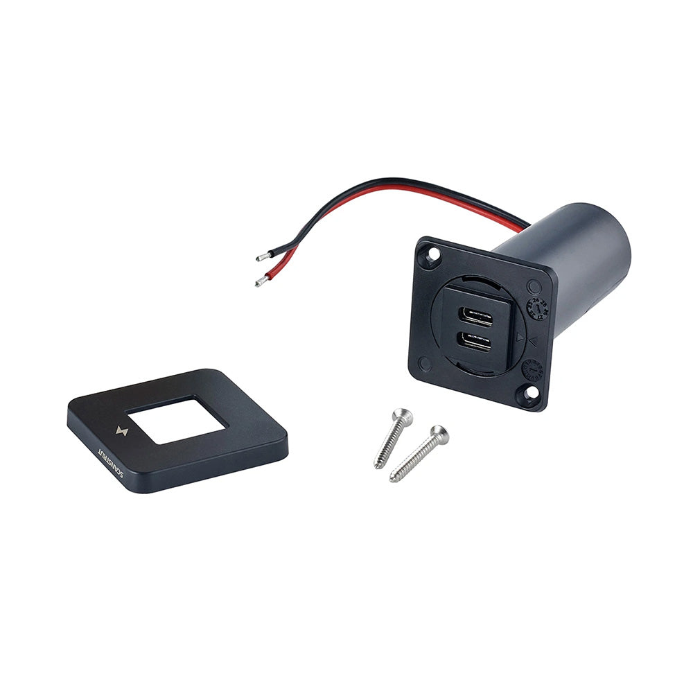 Scanstrut TILE USB-C Interior Charging Socket - 12/24V Black Bezel