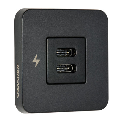 Scanstrut TILE USB-C Interior Charging Socket - 12/24V Black Bezel