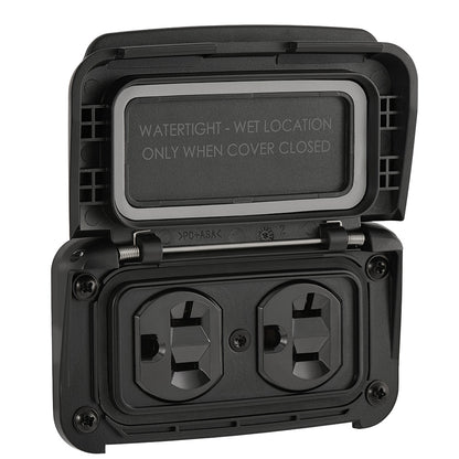 Scanstrut Ventura Series Dual AC Outlet 125V 20A for Marine and Outdoor Use
