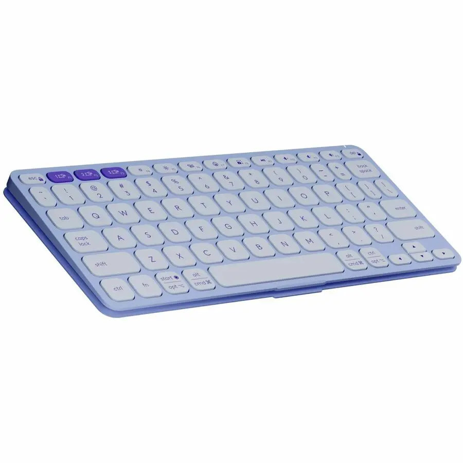 Logitech Keys-To-Go 2 Portable Bluetooth Keyboard for Tablet With Built-in Cover, Slim and Compact Wireless Keyboard for Windows, Android, Linux, iPad, iPhone, Mac, Apple TV (Lilac)