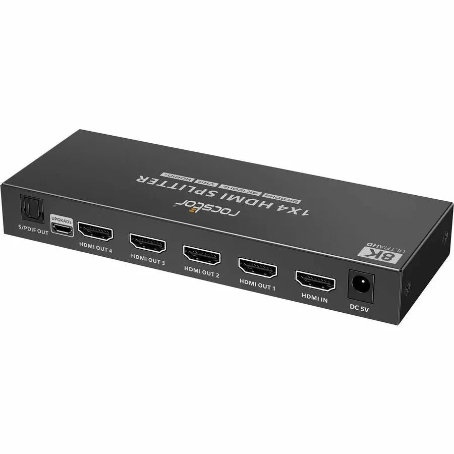 Rocstor TrueReach 8K Ultra HD 1x4 HDMI Splitter with HDR10+, Dolby Vision, VRR & G-Sync