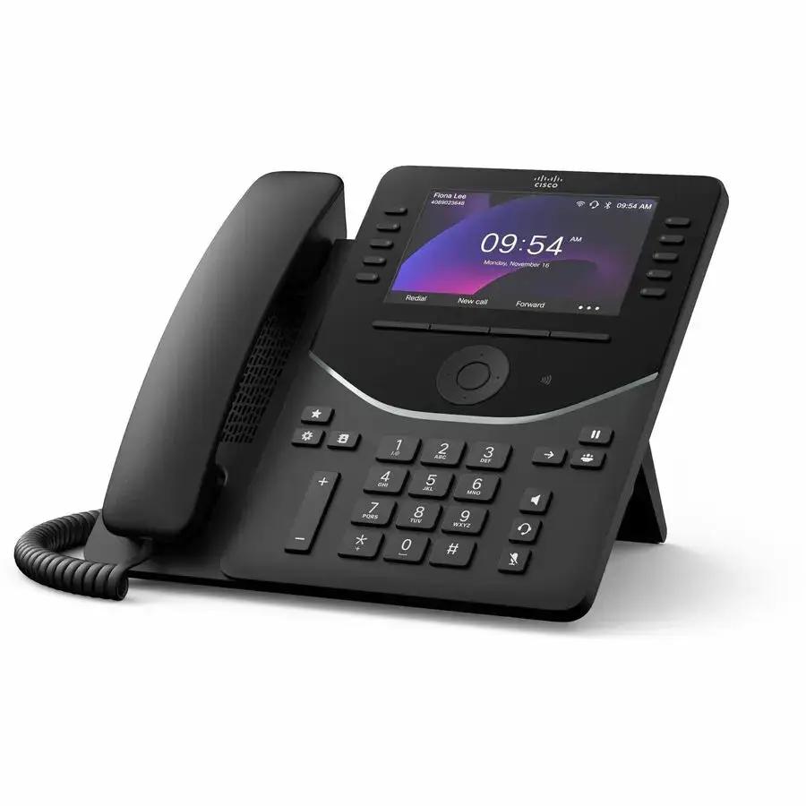 Cisco 9861 IP Phone - Corded Desk Phone with Bluetooth and Wi-Fi - Wall Mountable in Carbon Black by Cisco Systems, Inc
