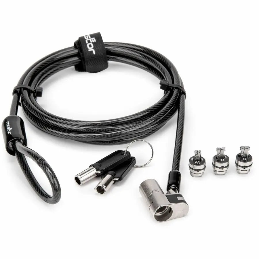 Rocstor Rocbolt Universal 3-in-1 Keyed Security Laptop Lock with 6.6 ft Heavy-Duty Cable
