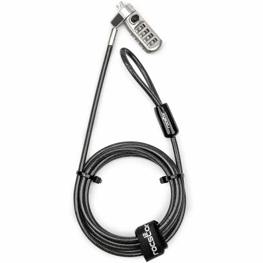 ROCSTOR W25 Slim Combination Security Laptop Lock for Noble Wedge Slots