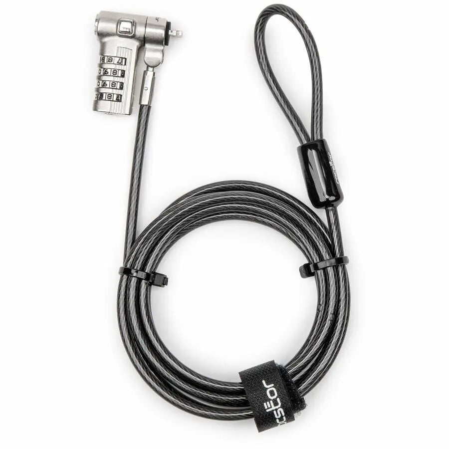Rocstor Y1RB033-B1 Universal Switchable 3-in-1 Combination Security Laptop Lock with 6.6 ft Carbon Steel Cable