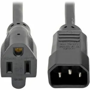 Eaton Tripp Lite Series NEMA 5-15R to C14 Computer Power Cable - 1 ft. Black