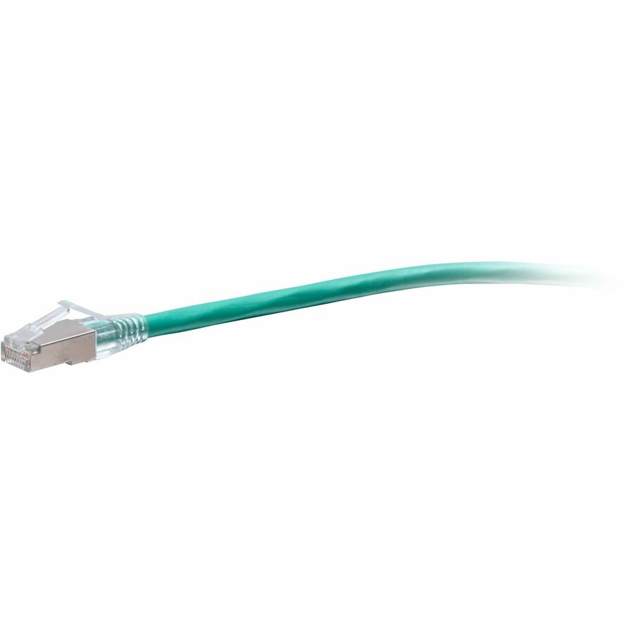 Legrand Group C2G F-Series Cat6A Shielded Ethernet Cable – TAA Compliant, 100ft, Green