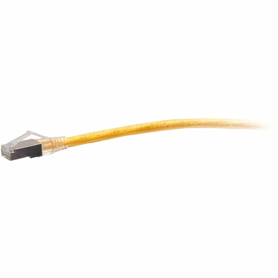 Legrand Group C2G F-Series Cat6A Shielded Patch Network Cable - TAA Compliant, 10GBase-T Support, Made in USA, 100 ft, Yellow