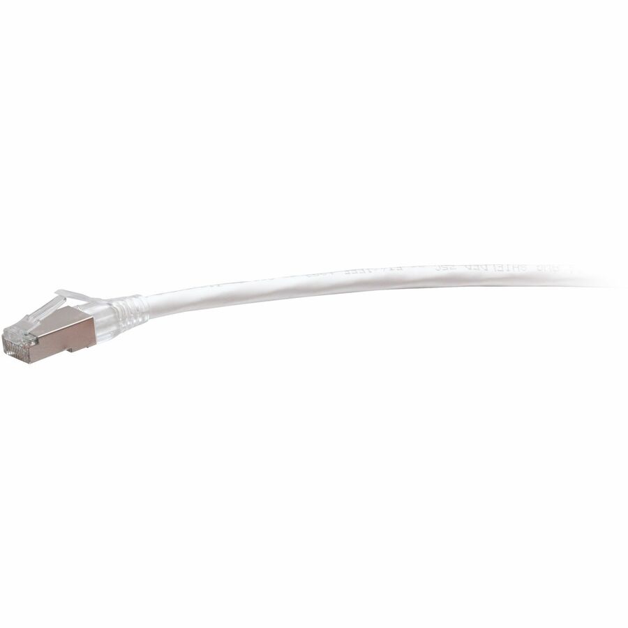 Legrand Group C2G F-Series Cat6A Shielded Network Cable – 10G Ethernet, TAA Compliant, Made in USA, 100 ft, White