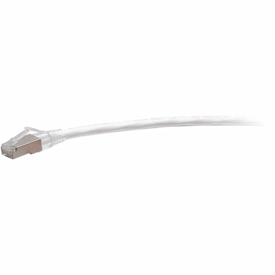 Legrand C2G F-Series Cat6A Shielded Ethernet Patch Cable, 35ft White - TAA Compliant for High-Speed Networks